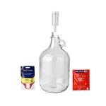 FastRack - Shepherd Made Mead Making Kit - 1 Gallon Jug Fermentation Set with Clear Glass Fermentation Jar, 3pc Airlocks, Rubber Stopper, Yeast Nutrient & Mead Yeast for Home Brewing