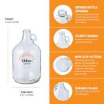 FastRack - Shepherd Made Mead Making Kit - 1 Gallon Jug Fermentation Set with Clear Glass Fermentation Jar, 3pc Airlocks, Rubber Stopper, Yeast Nutrient & Mead Yeast for Home Brewing