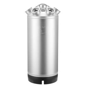 VEVOR Cleaning Keg, 5 Gallon/19L Keg Line Cleaning Kit with 4 D Coupler Connections & Rubber Base, Beer Lines Cleaner Used for Beer Line Cleaning, 304 Stainless Steel Kegerator Beers Lines Cleaner Kit