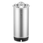 VEVOR Cleaning Keg, 5 Gallon/19L Keg Line Cleaning Kit with 4 D Coupler Connections & Rubber Base, Beer Lines Cleaner Used for Beer Line Cleaning, 304 Stainless Steel Kegerator Beers Lines Cleaner Kit