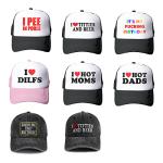 Gxaxyoupe Funny Hats for Men Women, I Love Titties and Beer Gag Gifts, Adjustable Cotton Embroidered Joke Baseball Cap