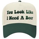 You Look Like I Need A Beer Funny Trucker Hats Embroidered Vintage Snapback Hat for Women and Men Gag Gifts Baseball Cap