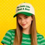 You Look Like I Need A Beer Funny Trucker Hats Embroidered Vintage Snapback Hat for Women and Men Gag Gifts Baseball Cap