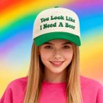 You Look Like I Need A Beer Funny Trucker Hats Embroidered Vintage Snapback Hat for Women and Men Gag Gifts Baseball Cap