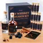 Whiskey Making Kit, Christmas Whiskey Gift Set with 12 Natural Wood Chips & Botanicals, Create Your Own Craft Whiskey Flavors | DIY Whiskey Infusion Kit for Men, Women, Christmas Birthday Gifts