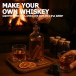 Whiskey Making Kit, Christmas Whiskey Gift Set with 12 Natural Wood Chips & Botanicals, Create Your Own Craft Whiskey Flavors | DIY Whiskey Infusion Kit for Men, Women, Christmas Birthday Gifts