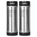TWELVETAP 5 Gal Ball Lock Keg New Beer Keg Corny Tank 304 Stainless Steel Coke Syrup Milk Soda Barrel Rubber Handle Bucket Ball Lock Cornelius Style—2PCS