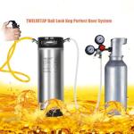 TWELVETAP 5 Gal Ball Lock Keg New Beer Keg Corny Tank 304 Stainless Steel Coke Syrup Milk Soda Barrel Rubber Handle Bucket Ball Lock Cornelius Style—2PCS