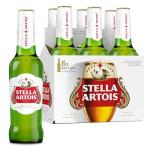 Stella Artois Lager, 6 Pack Beer - 11.2 FL OZ Bottles