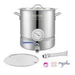 VEVOR Brew Kettle 5 Gal, Brewing Pot Stainless Steel, Brew Kettle Pot for Beer Brewing with Filter&Filter Tray, Tri Ply Bottom