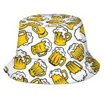 Fun Beer Bucket Hat Fishing Hats Summer Travel Beach Sun Uv Protection Packable Fisherman Cap for Men Women Teens