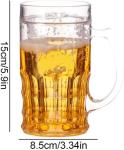 Fake Beer Mug, 400ml Large Capacity Double Layer Prank Cup, Realistic Novelty Drinking Glass for Party Gag Gifts, Home Bar Decor