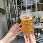 Fake Beer Mug, 400ml Large Capacity Double Layer Prank Cup, Realistic Novelty Drinking Glass for Party Gag Gifts, Home Bar Decor