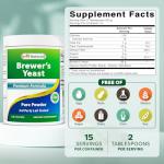 Best Naturals 2 Pack 100% Pure Brewers Yeast Powder - 16 oz - Supports for Increased Breast Milk Supply During Breastfeeding, Lactation, Digestive Health