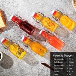 ZEBEIYU 12 Pack 4 oz Swing Top Glass Bottles,Flip Top Glass bottles with airtight Caps for Home Brewing Beer,Kombucha,2nd Fermentation,Kefir,Beverages,Soda,Oils,Vinegar,Limoncello,Vanilla extract