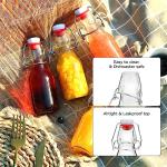 ZEBEIYU 12 Pack 4 oz Swing Top Glass Bottles,Flip Top Glass bottles with airtight Caps for Home Brewing Beer,Kombucha,2nd Fermentation,Kefir,Beverages,Soda,Oils,Vinegar,Limoncello,Vanilla extract