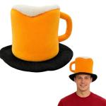 Timlotti Foam Beer Mug Hat Baseball Bases Loaded Plush Hat Funny Costume Accessory for Gameday Halloween Oktoberfest Party