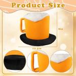 Timlotti Foam Beer Mug Hat Baseball Bases Loaded Plush Hat Funny Costume Accessory for Gameday Halloween Oktoberfest Party