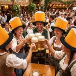 Timlotti Foam Beer Mug Hat Baseball Bases Loaded Plush Hat Funny Costume Accessory for Gameday Halloween Oktoberfest Party