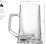 Bormioli Rocco 4-Pack Large Beer Mugs