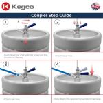Kegco Beer Keg Coupler D System Tap - Blue Lever Handle
