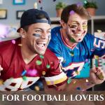 Onebttl Football Gifts for Men, 15Oz Beer Glass for Football Lover, Coaches on Birthday, Christmas,Eat Sleep Football Repeat