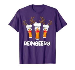 Reinbeers Funny Reindeer Beer Christmas Drinking Xmas Gift T-Shirt