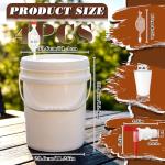 Ferrochef 4 Pcs 6.5 Gallon Fermenting Bucket White Fermentation Bucket with Spigot Twin Bubble Airlock and Silicone Bung Fermentation Kit for Home Beer Wine Mead Other Fermented Beverage