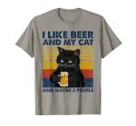 Funny Cat Lovers Beer T-Shirt for Friends