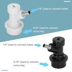 Corny Keg 5 Gallon Keg Made of Stainless Steel with Double Rubber Grips, 5 Gallon Beer Kegs for Home Brewing,5 Gallon Ball Lock Keg with Two Quick Release Fittings, Cold Brew Keg Available for Party