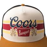 AMERICAN NEEDLE Coors Beer Sinclair Adjustable Snapback Trucker Baseball Hat Black Ivory Wheat
