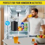 MRbrew 64oz Mini Keg Growler Portable Draft Beer Dispenser System Pressurized Stainless Steel Beer Growler Tap System Home Mini Kegerator, with Professional Beer Tap and CO2 Regulator to Keep Fresh