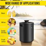 MRbrew 64oz Mini Keg Growler Portable Draft Beer Dispenser System Pressurized Stainless Steel Beer Growler Tap System Home Mini Kegerator, with Professional Beer Tap and CO2 Regulator to Keep Fresh