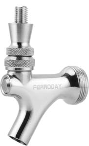 Upgraded Beer Faucet, All 304 Stainless Steel Beer Tap Keg Spout Beer Tower Faucet Beer Keg Faucet, Draft Beer Faucet Beer Tap Faucet Kegerator Tap Spout Kegerator Part Replacement Faucet