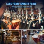 Upgraded Beer Faucet, All 304 Stainless Steel Beer Tap Keg Spout Beer Tower Faucet Beer Keg Faucet, Draft Beer Faucet Beer Tap Faucet Kegerator Tap Spout Kegerator Part Replacement Faucet