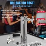 Upgraded Beer Faucet, All 304 Stainless Steel Beer Tap Keg Spout Beer Tower Faucet Beer Keg Faucet, Draft Beer Faucet Beer Tap Faucet Kegerator Tap Spout Kegerator Part Replacement Faucet
