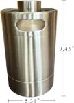 64oz Commercial Beer Keg 2L American Barrel Keg with D System Sankey Valve for Craft and Draft Beer