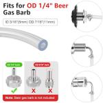 10FT Kegerator Beer Co2 Gas Dual Lines Kit, ID 3/16" Keg Beer Lines Tubing & ID 5/16'' Co2 Gas Hose Food-Grade PVC Tubing Keg Faucet Tube with 6Pcs Hose Clamps for Homebrew