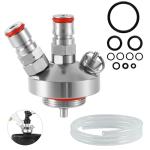 Mini Keg Dispenser, Beer Keg Spear Stainless Steel Double Ball Lock Quick Fitting Mini Keg Spear for Growler with 50" Beer Hose for 2L/3.6L/4L/5L/10L Mini Keg Growler