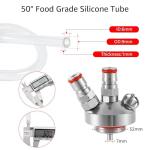 Mini Keg Dispenser, Beer Keg Spear Stainless Steel Double Ball Lock Quick Fitting Mini Keg Spear for Growler with 50" Beer Hose for 2L/3.6L/4L/5L/10L Mini Keg Growler