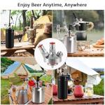 Mini Keg Dispenser, Beer Keg Spear Stainless Steel Double Ball Lock Quick Fitting Mini Keg Spear for Growler with 50" Beer Hose for 2L/3.6L/4L/5L/10L Mini Keg Growler