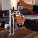 VEVOR Triple Taps Draft Beer Tower Dispenser, Stainless Steel Keg Beer Tower, Kegerator Tower Kit with Pre-Assembled Tubing and Self-Closing Faucet Shanks for Party, Bar, Pub, Restaurant