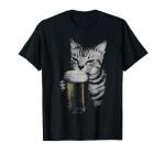 Cat Beer Y2k Vintage 90s Funny Cats Meme Fun Kitty Drunk T-Shirt