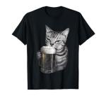 cat Drinking Beer T-Shirt