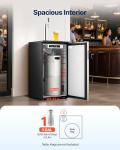 VEVOR Beer Kegerator, Single Tap Commercial Draft Beer Dispenser for D system, Refrigerator With Shelves, Hold 1 Sixth Keg, 2.5lbs CO2 Tank, 92L