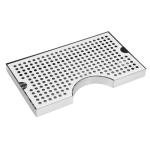 Beer Drip Tray, Beer Tap Drip Tray, Beer Keg Drip Tray, Easy to Clean Highly Polished Surface Drip Tray, Beer Tap Drip Tray with Non Slip Rubber pad 11.96 x 7.05 x 1.02 inches