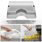 Beer Drip Tray, Beer Tap Drip Tray, Beer Keg Drip Tray, Easy to Clean Highly Polished Surface Drip Tray, Beer Tap Drip Tray with Non Slip Rubber pad 11.96 x 7.05 x 1.02 inches