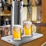 Beer Drip Tray, Beer Tap Drip Tray, Beer Keg Drip Tray, Easy to Clean Highly Polished Surface Drip Tray, Beer Tap Drip Tray with Non Slip Rubber pad 11.96 x 7.05 x 1.02 inches