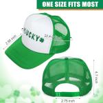 Forwe 2 Pcs St. Patrick's Day Hat Irish Green Mesh Trucker Hat for Men Women Saint Patrick's Day Accessories (US, Alpha, One Size,Drink UP+Drunky)