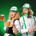 Forwe 2 Pcs St. Patrick's Day Hat Irish Green Mesh Trucker Hat for Men Women Saint Patrick's Day Accessories (US, Alpha, One Size,Drink UP+Drunky)